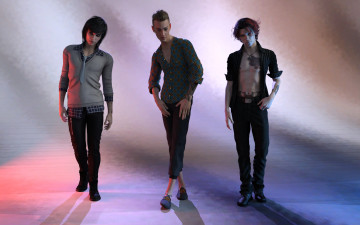 Картинка 3д+графика люди+ people парени взгляд фон