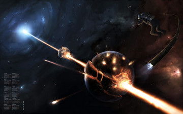 Картинка календари фэнтези 2018 планета космонавт