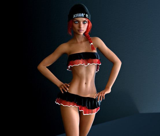 Обои картинки фото 3д графика, люди , people, фон, взгляд, девушка