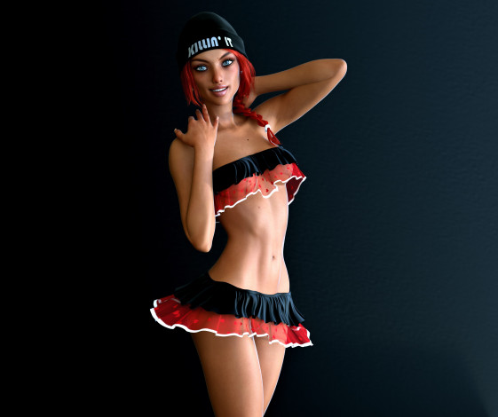 Обои картинки фото 3д графика, люди , people, девушка, фон, взгляд