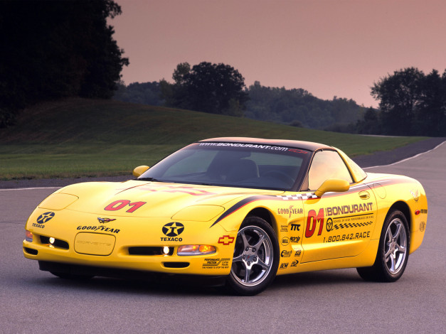 Обои картинки фото corvette bondurant racing school 2002, автомобили, corvette, racing, bondurant, 2002, school