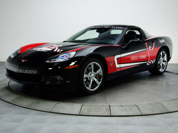 Обои картинки фото corvette coupe earnhardt hall of fame edition 2010, автомобили, corvette, 2010, earnhardt, coupe, hall, edition, fame