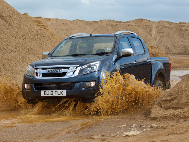 Обои картинки фото isuzu d-max double cab uk-spec 2012, автомобили, isuzu, d-max, double, cab, uk-spec, 2012