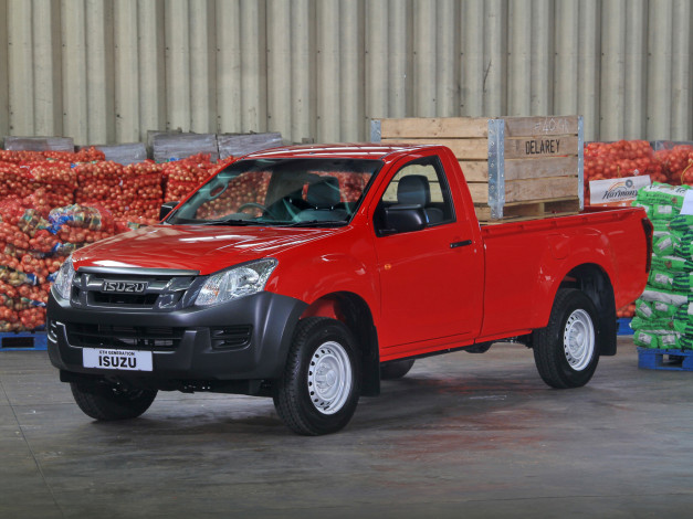 Обои картинки фото isuzu kb single cab 2013, автомобили, isuzu, cab, single, kb, red, 2013