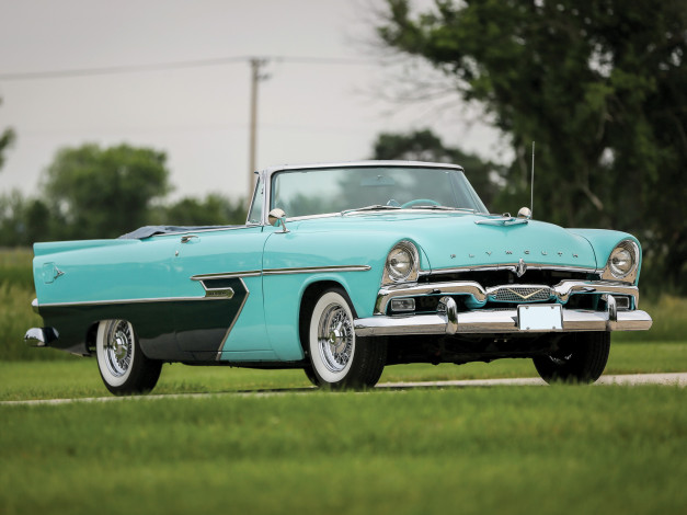 Обои картинки фото plymouth belvedere convertible 1956, автомобили, plymouth, belvedere, convertible, 1956