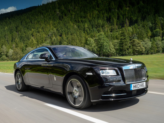 Обои картинки фото rolls-royce wraith uk-spec 2013, автомобили, rolls-royce, 2013, uk-spec, wraith
