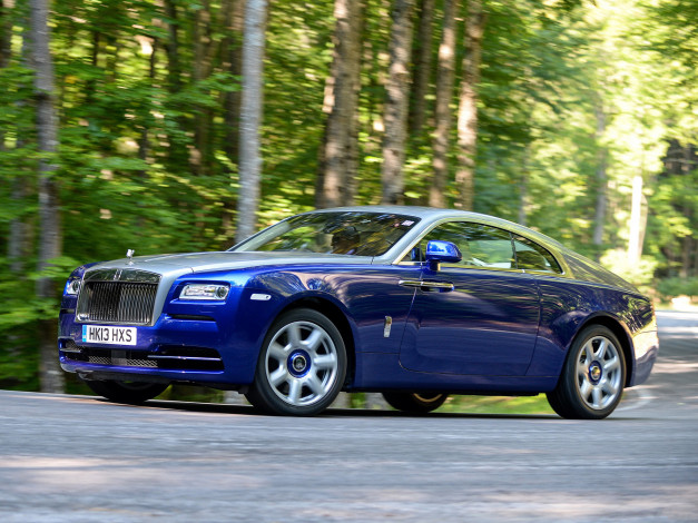 Обои картинки фото rolls-royce wraith uk-spec 2013, автомобили, rolls-royce, 2013, uk-spec, wraith