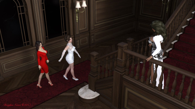 Обои картинки фото 3д графика, люди , people, фон, взгляд, девушки