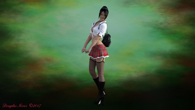 Обои картинки фото 3д графика, люди , people, взгляд, девушка, фон