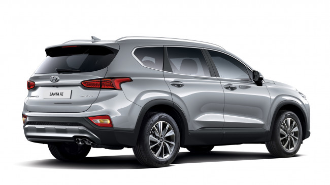 Обои картинки фото hyundai santa fe 2019, автомобили, hyundai, металлик, 2019, santa, fe, серый, crossover