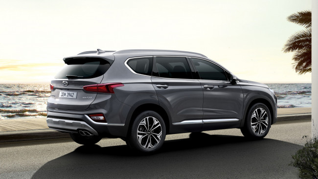 Обои картинки фото hyundai santa fe 2019, автомобили, hyundai, santa, fe, crossover, 2019