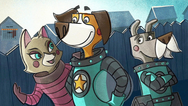 Обои картинки фото календари, кино,  мультфильмы, 2018, собака