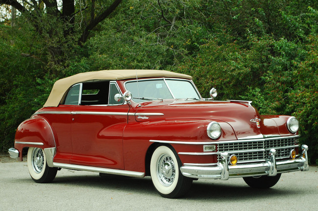 Обои картинки фото chrysler windsor convertible 1946, автомобили, chrysler, 1946, convertible, windsor