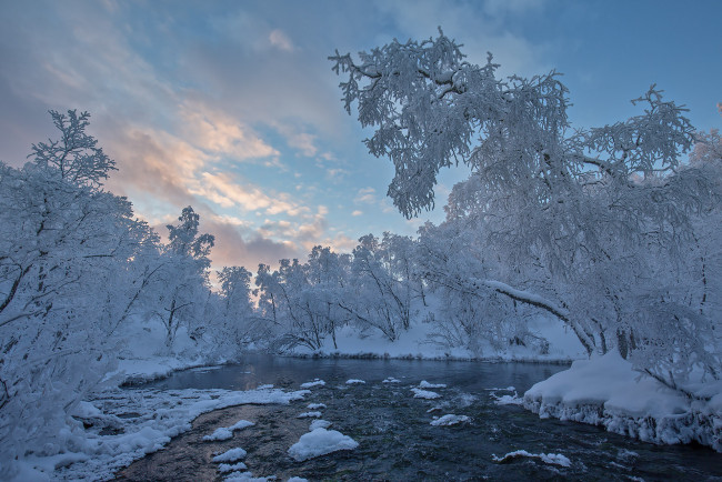 Обои картинки фото природа, зима, простор