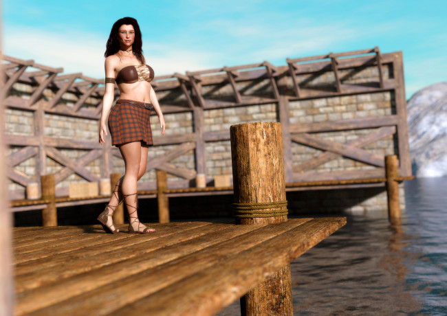 Обои картинки фото 3д графика, люди , people, девушка, взгляд, фон