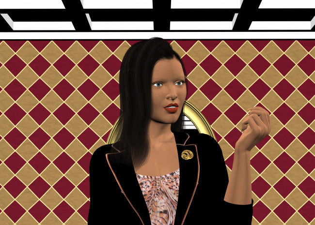 Обои картинки фото 3д графика, люди , people, взгляд, девушка, фон