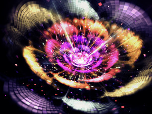 Картинка 3д+графика цветы+ flowers цветок свет