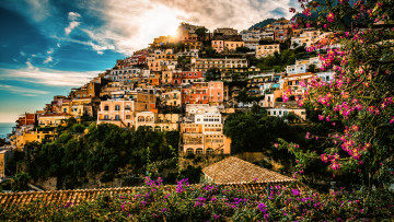 Картинка города -+панорамы позитано италия