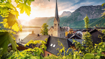 Картинка города гальштат+ австрия панорама