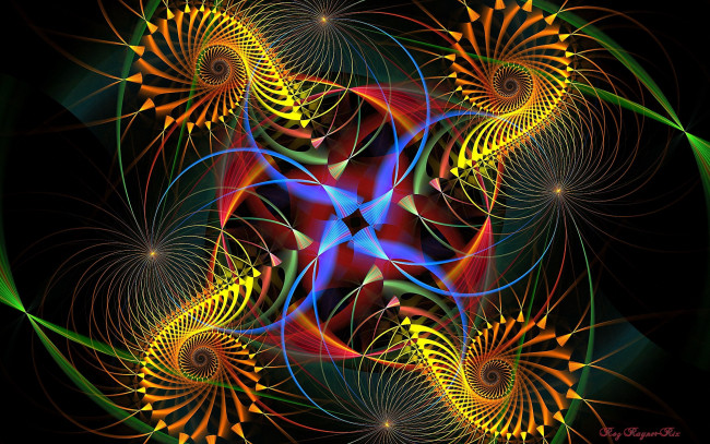 Обои картинки фото 3д графика, фракталы , fractal, завитки, линии