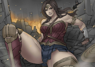 Картинка рисованное комиксы девушка мужчина фон взгляд улыбка униформа