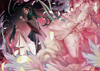 Картинка аниме mo+dao+zu+shi вэй усянь лань ванцзы цветы цветочная леди