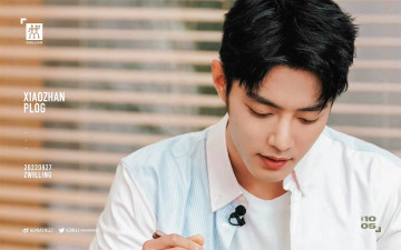 Картинка мужчины xiao+zhan актер рубашка микрофон палочки