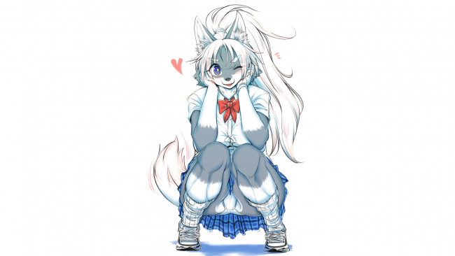 Обои картинки фото аниме, unknown,  другое , симпатичная, лисичка