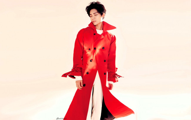 Обои картинки фото мужчины, hou ming hao, актер, пальто