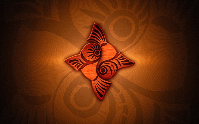 Обои картинки фото рисованное, vladstudio, рыбы, фигура