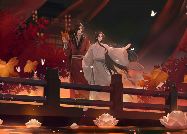 Обои картинки фото аниме, tian guan ci fu, хуа, чэн, се, лянь