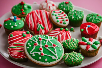 обоя праздничные, угощения, пряники