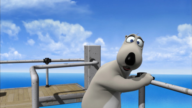 Обои картинки фото бернард, мультфильмы, bernard, медведь, мишка, медвежонок, бассейн