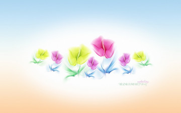 Картинка 3д графика flowers цветы