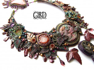 Картинка гузель бакеева дракон осеннего леса разное украшения аксессуары веера