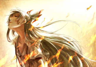 Картинка fujiwara no mokou аниме touhou