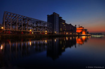 Картинка duisburg города огни ночного германия