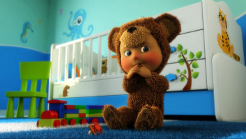 Картинка volkan karanis 3д графика people люди ребёнок мишка