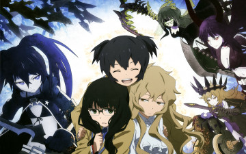 Картинка аниме black rock shooter девушки