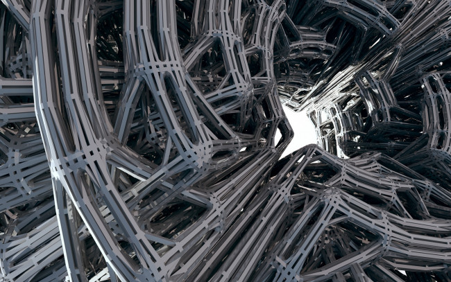 Обои картинки фото 3д, графика, fractal, фракталы, линии, полоски, конструкция