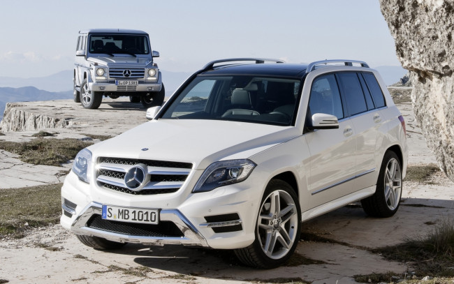 Обои картинки фото автомобили, mercedes, benz, 350, blueefficiency, and, g-class, glk, mercedes-benz