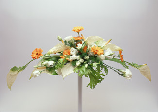 Картинка цветы букеты композиции лепестки листья