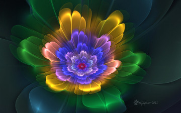 Картинка 3д графика flowers цветы цветок