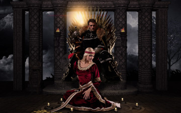 Картинка разное компьютерный дизайн меч платье свечи трон