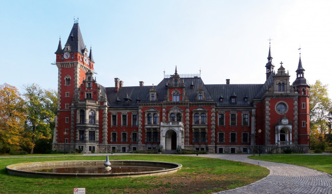 Обои картинки фото plawniowice, palac, польша, города, дворцы, замки, крепости, дворец