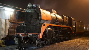 Картинка техника паровозы ночь тендер паровоз