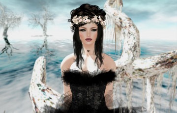 Картинка 3д+графика people+ люди венок