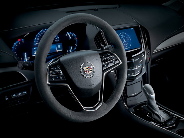 Обои картинки фото автомобили, спидометры, торпедо, cadillac, ats, crimson, sport, 2014