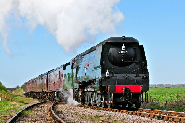 Обои картинки фото техника, паровозы, поезд, паровоз, рельсы