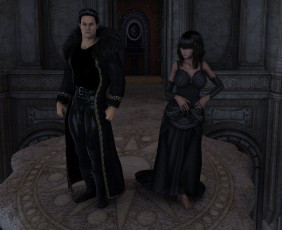 Картинка 3д+графика фантазия+ fantasy взгляд девушка мужчина фон